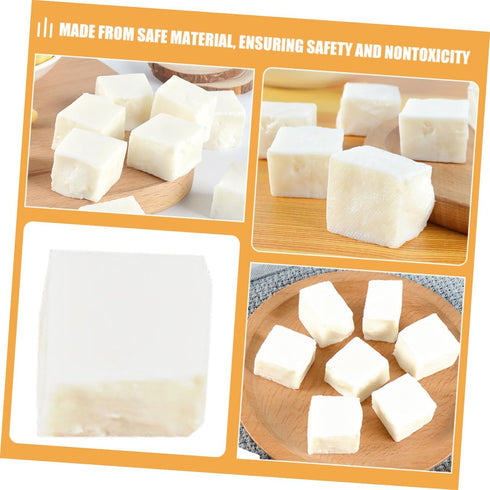 8pcs Totority Simulated Tofu Cube Models Artificial Tofu Realistic Food Decor for Display