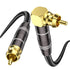 High-End Subwoofer Cable 6ft - 90 Right Angle RCA Cable | 75
