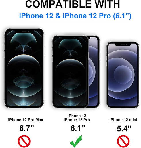 Fotbor iPhone 12 Pro Privacy Screen Protector - 2X Anti-Spy, Shatterproof, Full Coverage 9H Tempered Glass for iPhone