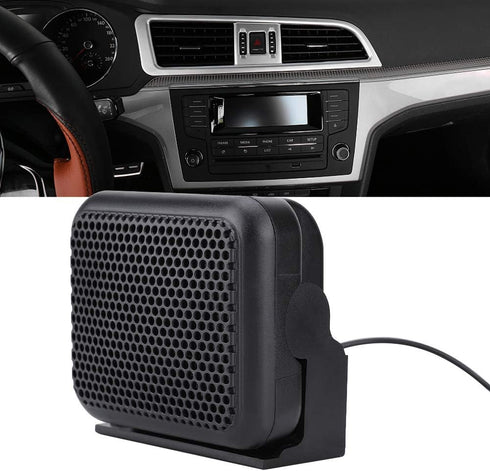 NSP-100 Mini External Speaker, 3W Black Rectangular Portable Wired Speaker, Mobile Radio Microphone Replacement for