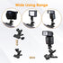 UTEBIT 360 Heavy Duty Tripod Camera Mount Clip with Swivel Mini Ballhead, Black Spring Clamp for DSLR Video Photoshoot