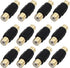 RCA Coupler 12-Pack, Gold Plated Female to Female Adapter for RCA Cable Extension, Phono, Speaker