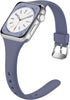 Laffav Slim Band for Apple Watch 40mm 38mm 41mm 44mm 42mm 45mm 46mm 49mm, Soft Silicone Sport Strap