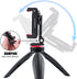 Metal Phone Tripod Mount with Rotatable Cold Shoe for Microphone, Compatible with iPhone Tripod Adapter