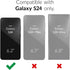 DEERLAMN for Samsung Galaxy S24 Case with Slide Camera Cover+Screen Protector (1 Pack), Rotated Ring Kickstand Military Grade Shockproof Protective Cover-Red