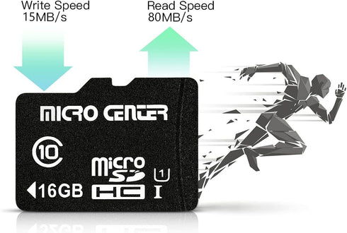 INLAND Micro Center 16GB Class 10 MicroSDHC Flash Memory Card with Adapter, 80MB/s UHS-I, C10, U1 (10 Pack)