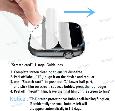 Compatible 6 Pack Screen Protector for Zhizhi P72 Smart Watch, Full Coverage Clear TPU Film
