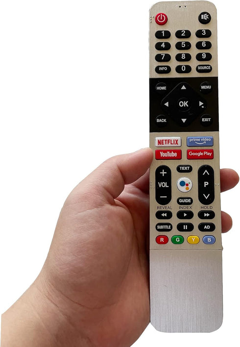 MATCOM Replacement Remote Controller for Skyworth Android TV, Compatible with 539C-268920-W010, Silver