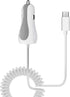 Cellet Micro-USB Car Charger with Built-in Coiled 4ft Long Micro USB Cable (Fast Charging 2.4 Amp)