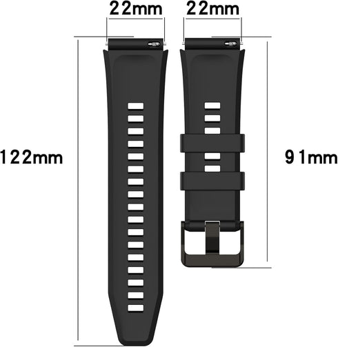 FitTurn 10-Pack Silicone Strap Bands for Desong D09 Smartwatch, 22mm Replacement Accessory for Fitness Tracker