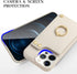 LAMEEKU Wallet Case for iPhone 12 Pro Max, RFID Blocking Leather Case with Card Holder and Kickstand, Beige