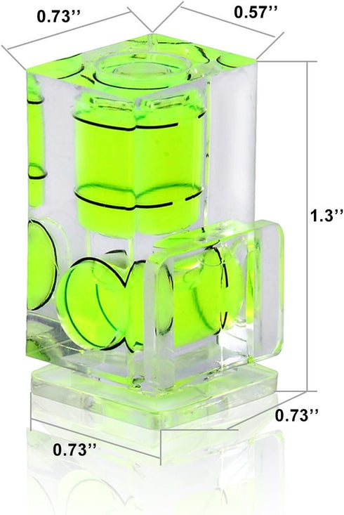 6 Pack Hot Shoe Level - 2 Axis Bubble Spirit Level for DSLR Film Cameras, Combo Pack