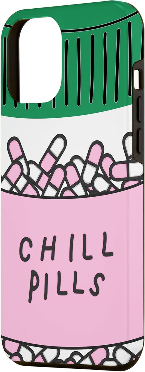 iPhone 15 Plus Chill Pills Aesthetic Cartoon Cool Fun Kawaii Phone Case Case
