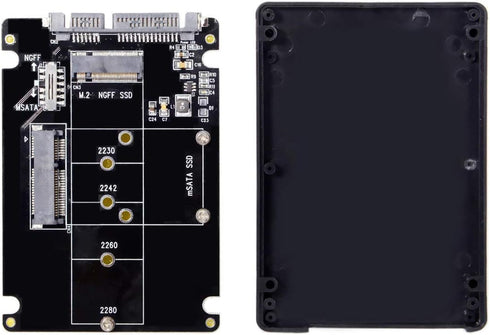 Cablecc M.2 NGFF B-Key & mSATA SSD to SATA 3.0 Adapter Converter Case with Switch