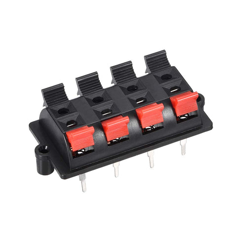 uxcell 2 Row 8 Way Spring Speaker Terminal Clip Push Release Connector Cable Terminals Strip Block WP8-03