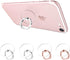 Cell Phone Ring Holder, 360° Rotation Transparent Finger Ring Kickstand, Clear Compatible with Most Phones, 2 Silver +