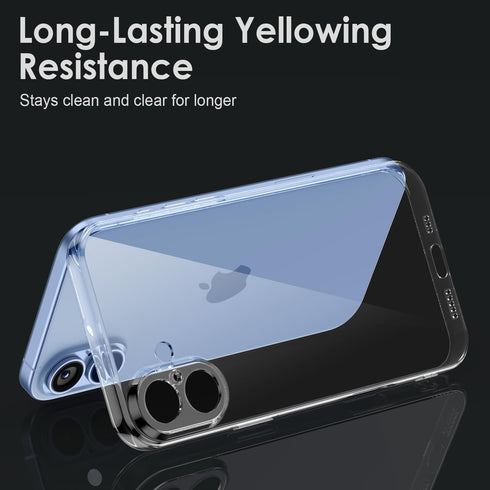 Shamo's 17 17) Clear TPU Case for iPhone with Camera Protection, Ultra Slim, Shockproof, Anti-Yellowing