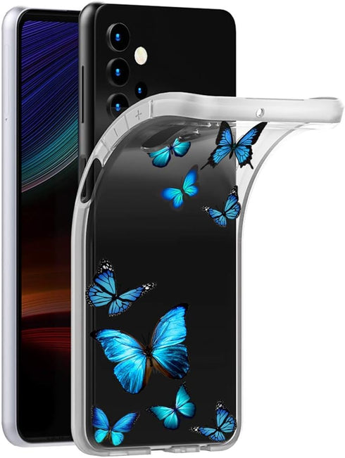 Phone Case for Galaxy A32 5G, Clear Slim Shockproof Pattern Soft TPU Protective Cover for Samsung Galaxy A32 5G