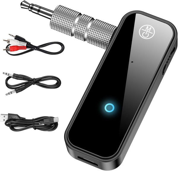 ALYNIC AUX Bluetooth 5.4 Adapter for Car, 2 in 1 Wireless Bluetooth Transmitter