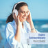 Bluetooth Headphones Over Ear, BERIBES 65H Playtime, 6 EQ Music Modes, HiFi Stereo Foldable Wireless Headset, White