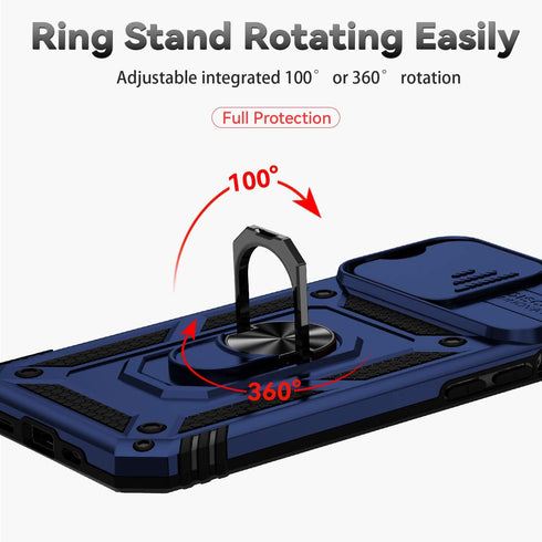 Hitaoyou iPhone 13 Pro Case with Camera Cover & Kickstand, Military Grade Shockproof Heavy Duty with Magnetic Holder