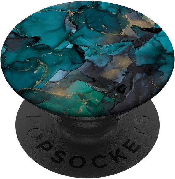 PopSockets Standard PopGrip - Mixture of Dark Green and Black Colors with Gold Accents