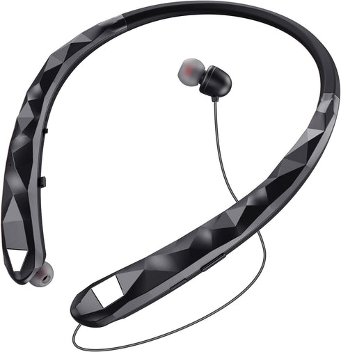 Finpola Neckband Bluetooth Headphones, Retractable Headphone Bluetooth 5.3 & IPX5 Waterproof, Neckband Headphones