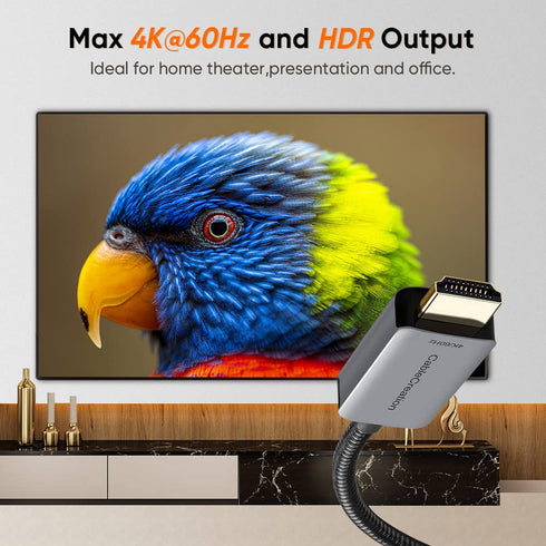 4K@60Hz 2K@144Hz 1080P@144Hz, 8FT 1.4 4K CableCreation Active DP to HDMI Cable HDR Unidirectional DisplayPort to HDMI