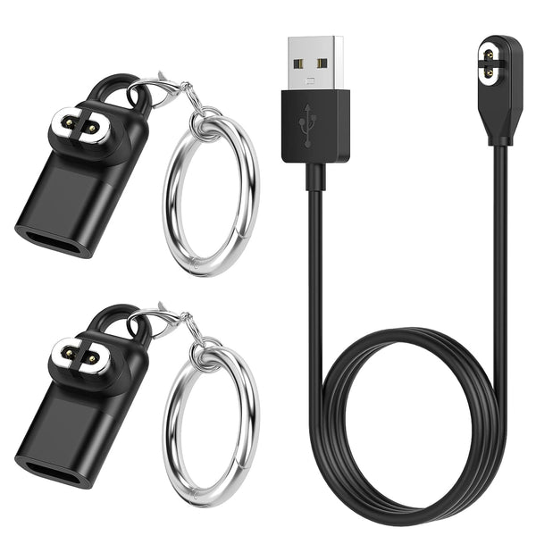 AfterShokz Aeropex AS800/OpenComm/OpenRun Pro 3.3ft Charging Cable with 2 Pack Type-C Adapter, Magnetic Fast Charger