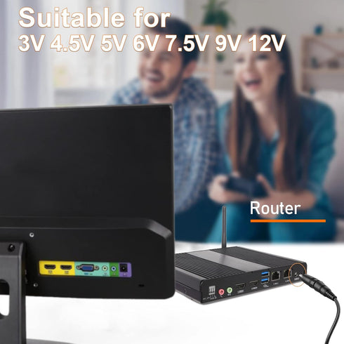SoulBay 36W Universal AC Adapter 3V-12V Multi Voltage Switching DC Power Supply Transformer with 8 Adapters