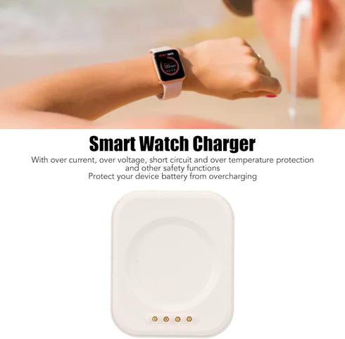 USB Magnetic Charging Station Dock and Smart Watch USB Cable Charger for Oppo Watch 2, 3, 3 Pro, White