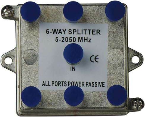 On-Q VM0206 Vertical Coax Splitter, 1X6, 2GHz