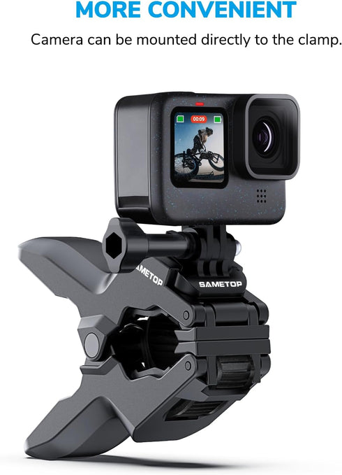 Jaws Flex Clamp Mount Gooseneck Clip for GoPro Hero 1-13, Session, DJI Osmo Action Cameras