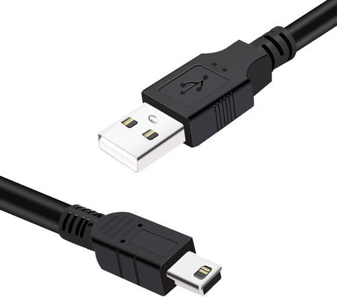 Suptig Mini USB Charging Cable 2 Pack for GoPro Hero 4, 3+, 3, 2, 1 (Black)