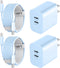 Fast Charger for iPhone 15 Pro Max, 20W Dual Port USB C Fast Charger Block with 10FT Long USB C to C Charging Cable for