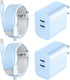 Fast Charger for iPhone 15 Pro Max, 20W Dual Port USB C Fast Charger Block with 10FT Long USB C to C Charging Cable for