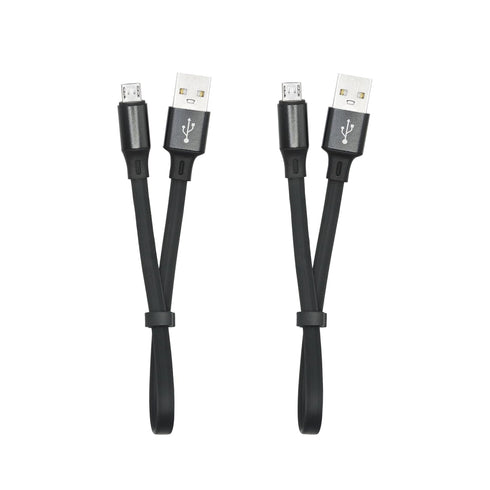 Short Micro USB Fast Charging Cable 0.9in, USB A to Micro USB Charging and Data Sync Cable for Power Bank, Phones (2Pcs)