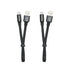 Short Micro USB Fast Charging Cable 0.9in, USB A to Micro USB Charging and Data Sync Cable for Power Bank, Phones (2Pcs)