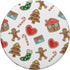 Christmas Gingerbread Pattern Cookie PopSockets Standard PopGrip