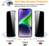 Pehael iPhone 14 Privacy Screen Protector (2+2 Pack) - Full Coverage, 9H Hardness, Easy Install, Anti-Spy, Lens