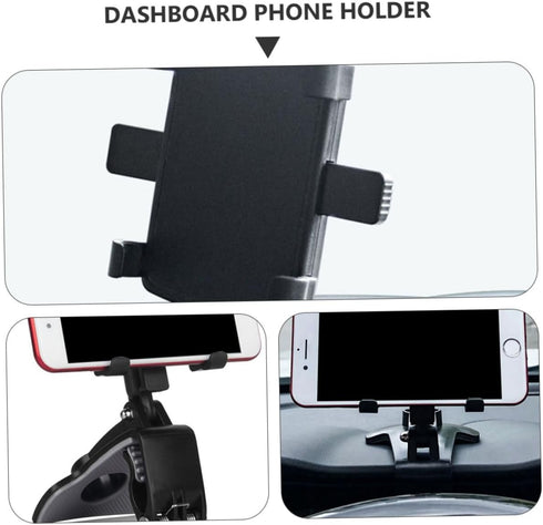 FONDOTIN 6.29X3.70X3.34In Car Phone Mount Dashboard Holder Universal Clip Stand for Vehicle Cell Phones Navigation Rack