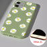 JOYLAND Mustard Green Daisy Flower Phone Case for iPhone 7/8/SE 2020, Soft Liquid Silicone with Microfiber Lining.
