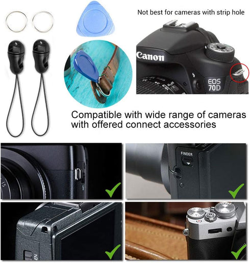 Genuine Brown Leather Camera Neck Shoulder Strap, Slim Belt, Compatible with Fujifilm, Sony, Olympus, Panasonic, Leica,