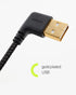 Zeskit USB to Lightning Cable MFi Certified, Short 10cm Braided L Shape Right Angle for Apple Devices