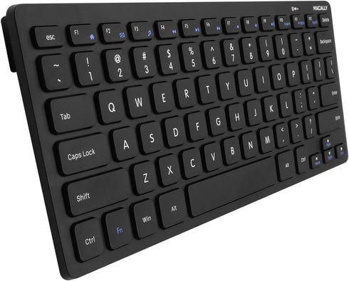 Macally 2.4G Mini Compact Keyboard - Wireless Keyboards for Desktop PC, Surface, Chromebook, Notebook, Laptop Keyboard