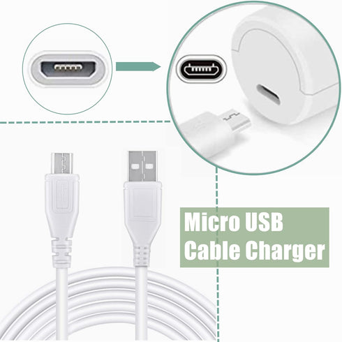 CJP-Geek 5ft S-100 White Micro USB Power Charging Cord Cable Lead Replacement for Sound Oasis White Noise Machine