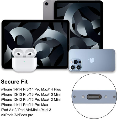 20 Pcs iPhone Port Charger Cover, Lightning Dust Plugs for iPhone 14 Pro Max/13/12/11/XS/XR/8/7, Charging Port