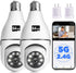 Light Bulb Security Camera, 1080P Wireless for Pet, 360° PTZ Light Socket with Motion Detection Auto Tracking (2Pack)