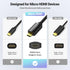 UGREEN 2.0 4K@60Hz 3D Dolby 18Gbps 5/Pi 4//Pi 500 7 6/Retroid 3+, 0.6FT Micro HDMI to HDMI Adapter, Male to Female