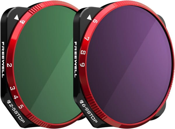Freewell 2 Pack Variable ND 2-5 Stop, 6-9 Stop Filters for Mavic 3/Mavic 3 Cine/Mavic 3E